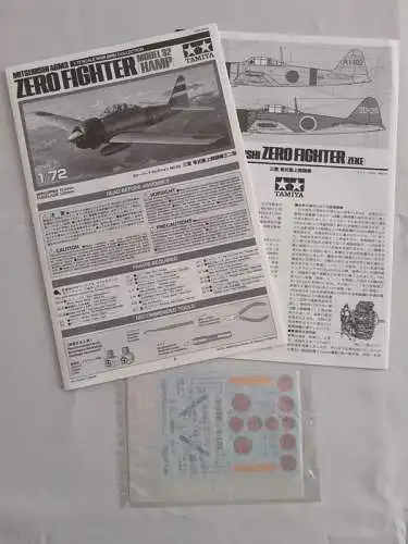Tamiya Mitsubishi A6M3 Zero Fighter Model 32 (Hamp)-1:72-60784-Modellflieger-OVP-1158