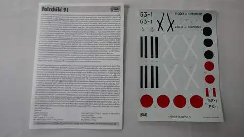 Sword Fairchild 91-1:72-SW 72013-Modellflieger-OVP-1054