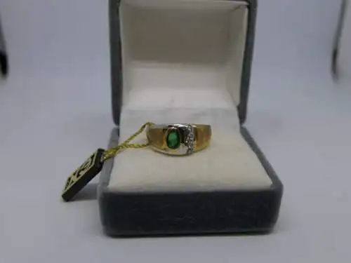 R39 - Goldring mit Edelsteinen – Ring – 14 Karat – 585 Echtgold – Goldring