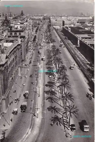 Barcelona Postkarte Aufnahme von der  Paseo de Colon  / L´Avenue de Colomb 