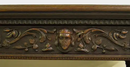 Eleganter Neorenaissance Wangen - Schreibtisch mit Löwentatzen Antik Kolosseum