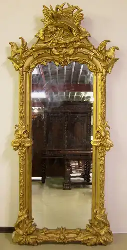 Schöner großer Portal- Hallenspiegel aus dem Historismus um 1890 Antik Kolosseum