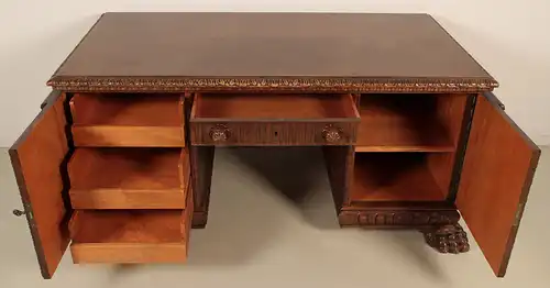 Gigantischer vollfigürlicher Schreibtisch aus der Gründerzeit Antik Kolosseum