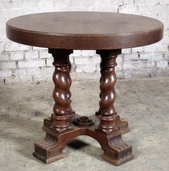 Danziger Barock Beistell - Tisch gefertigt um 1890 aus Eiche Antik Kolosseum 2