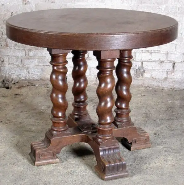 Danziger Barock Beistell - Tisch gefertigt um 1890 aus Eiche Antik Kolosseum 3