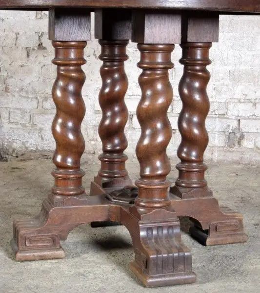 Danziger Barock Beistell - Tisch gefertigt um 1890 aus Eiche Antik Kolosseum 5