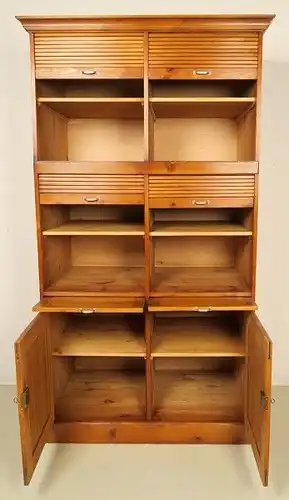 Restaurierter Jugendstil Roll - Büroschrank / Bücherschrank Antik Kolosseum