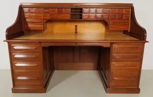 Gigantischer restaurierter Kontor - Schreibtisch gefertigt 1893 Antik Kolosseum