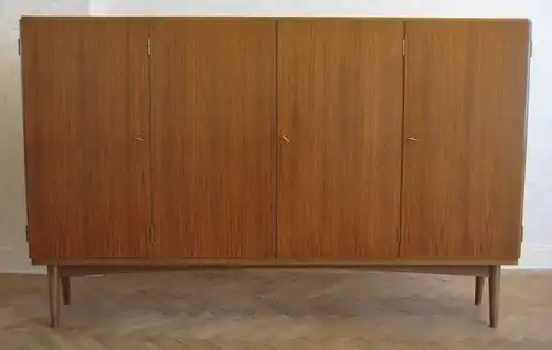 Art Deko Sideboard Highboard aus Teakholz nach innen geschwungen Antik Kolosseum