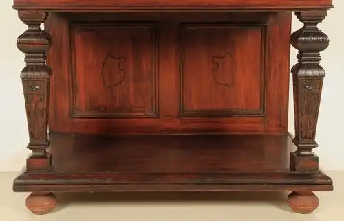 Seltener Gründerzeit Kabinettschrank aus gebeiztem Weichholz Antik Kolosseum
