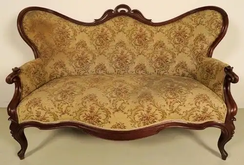 Original Louis Philippe Sofa aus Mahagoni gefertigt um 1870/80 Antik Kolosseum