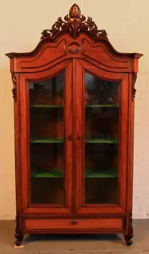 Schöne Louis Philippe Vitrine aus Mahagoni gefertigt um 1880 Antik Kolosseum