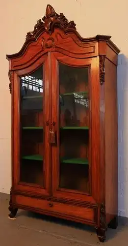 Schöne Louis Philippe Vitrine aus Mahagoni gefertigt um 1880 Antik Kolosseum