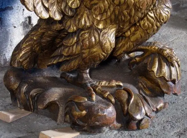 Zwei englische Konsolen mit riesigen Adlern und Marmorplatten Antik Kolosseum 7