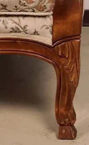 Chippendale Sitzgruppe bestehend aus 2 Sessel und einem Sofa Antik Kolosseum
