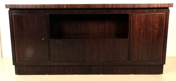 Schöner Freisteher Bauhaus Schreibtisch aus Makassar Antik Kolosseum 3
