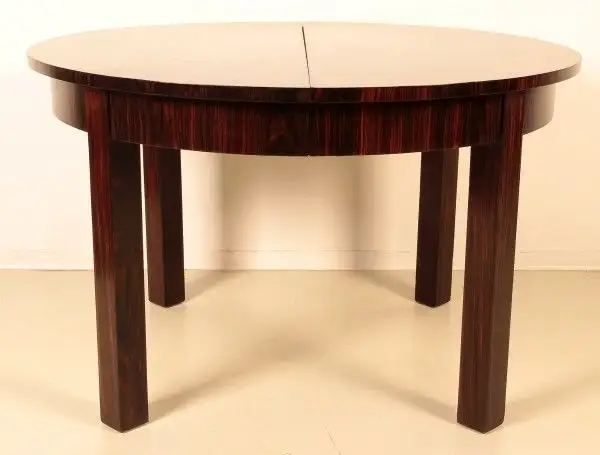 Fantastischer Art Deco Tisch aus Makassarholz zum ausziehen Antik Kolosseum 0