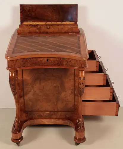 Schöner Englischer Davenport Schreibtisch aus Nussbaum Antik Kolosseum
