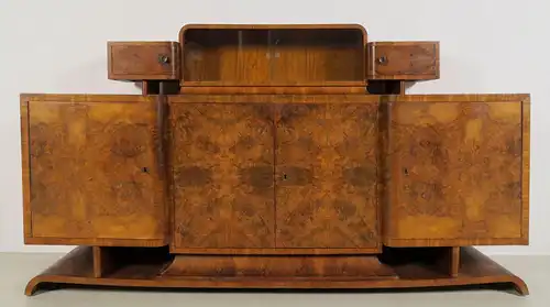 Mondänes Sideboard mit Aufsatz aus dem stilvollen Art Deco Antik Kolosseum