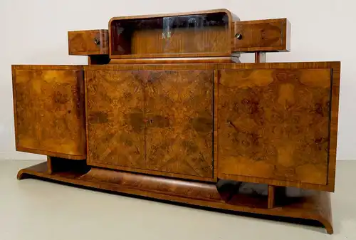 Mondänes Sideboard mit Aufsatz aus dem stilvollen Art Deco Antik Kolosseum