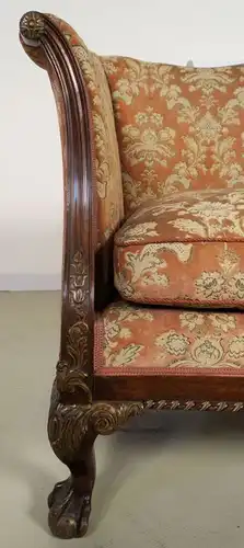 Neorenaissonce Sitzgruppe mit Sofa und zwei Sesseln Antik Kolosseum