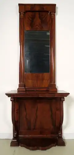 Schöne original Biedermeier Spiegel - Konsole aus Mahagoni Antik Kolosseum