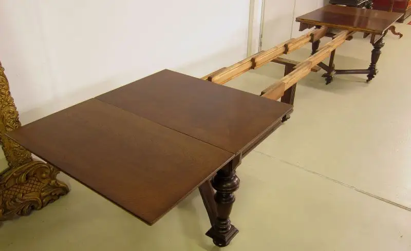 Schöner Auszug- Tisch aus der Gründerzeit mit Einlegeböden Antik Kolosseum 6