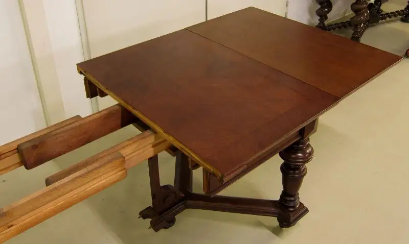 Schöner Auszug- Tisch aus der Gründerzeit mit Einlegeböden Antik Kolosseum 9
