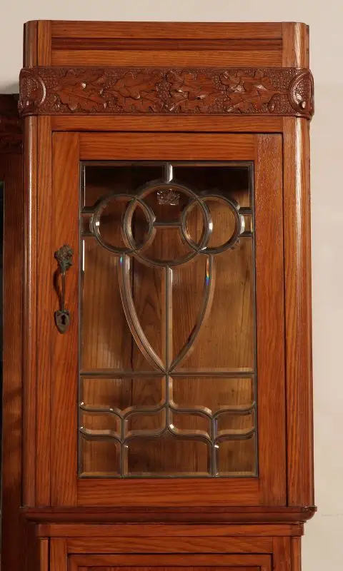 Zwei schöne Jugendstil Buffets mit wunderschönen Glasarbeiten Antik Kolosseum 6