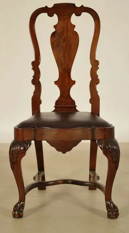 Sechs Queen Anne Stühle aus Mahagoni gefertigt um 1900 Antik Kolosseum 2