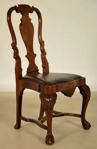 Sechs Queen Anne Stühle aus Mahagoni gefertigt um 1900 Antik Kolosseum