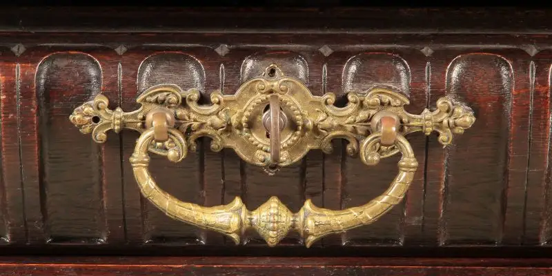 Gründerzeit Prunk Vertiko mit eleganten Bronzemedallions Antik Kolosseum 5