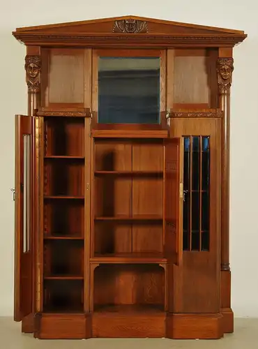 Eleganter Jugendstil Portalschrank mit Vollsäulen Antik Kolosseum