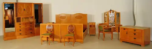 Außergewöhnliches Jugendstil Schlafzimmer aus Birkenholz Antik Kolosseum