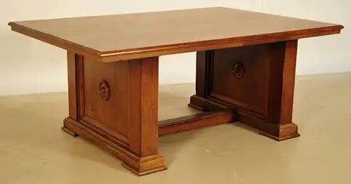 Massiver Bibliothekstisch / Tafel aus Nussbaum Antik Kolosseum