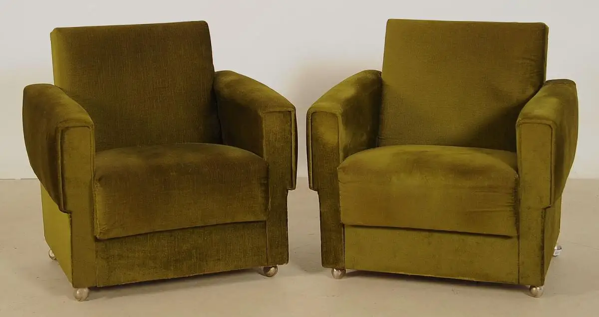Zwei grüne Sessel aus den 70er Jahren Antik Kolosseum 0