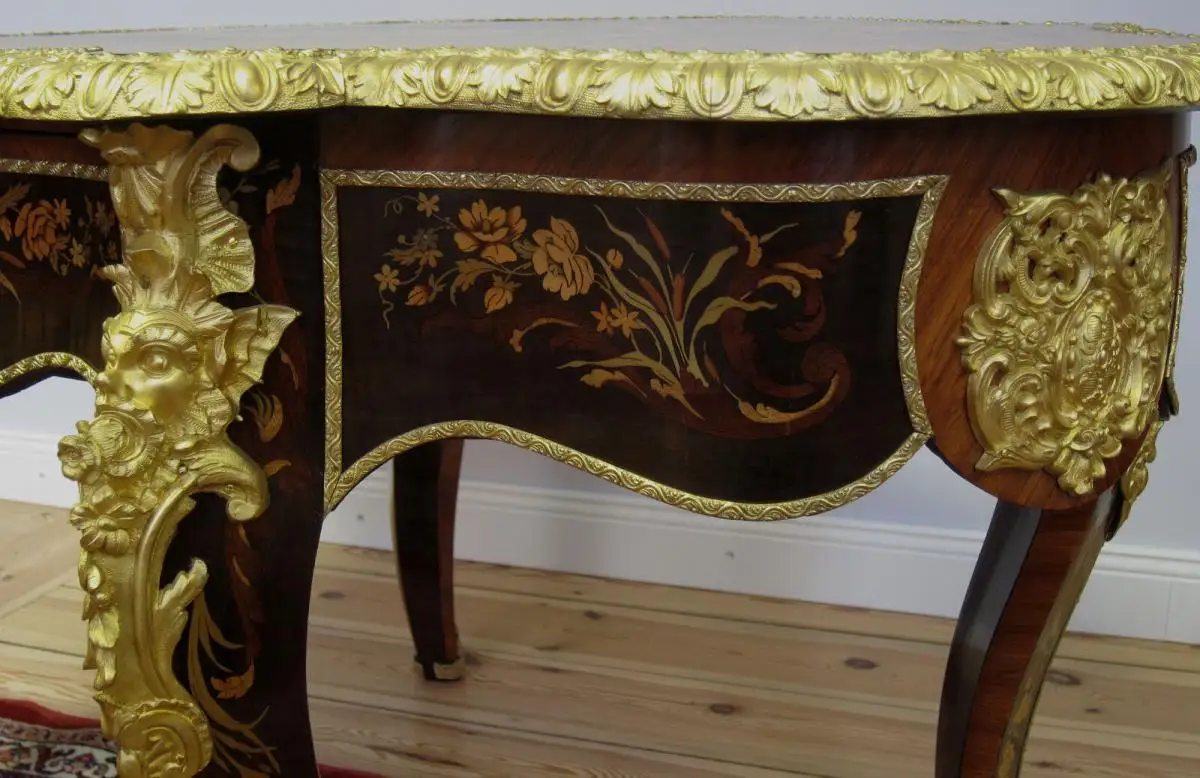 Vergoldeter Französischer Salontisch Napoleon III um 1870 Antik Kolosseum 8