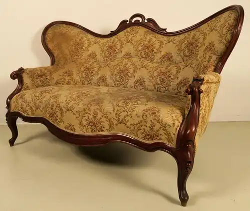 Original Louis Philippe Sofa aus Mahagoni gefertigt um 1870/80 Antik Kolosseum