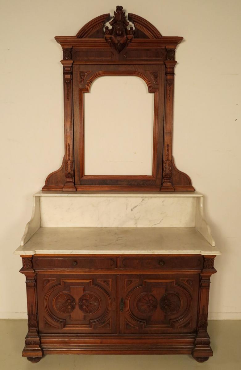 Sensationelles figürliches 7- teiliges Gründerzeit Schlafzimmer Antik