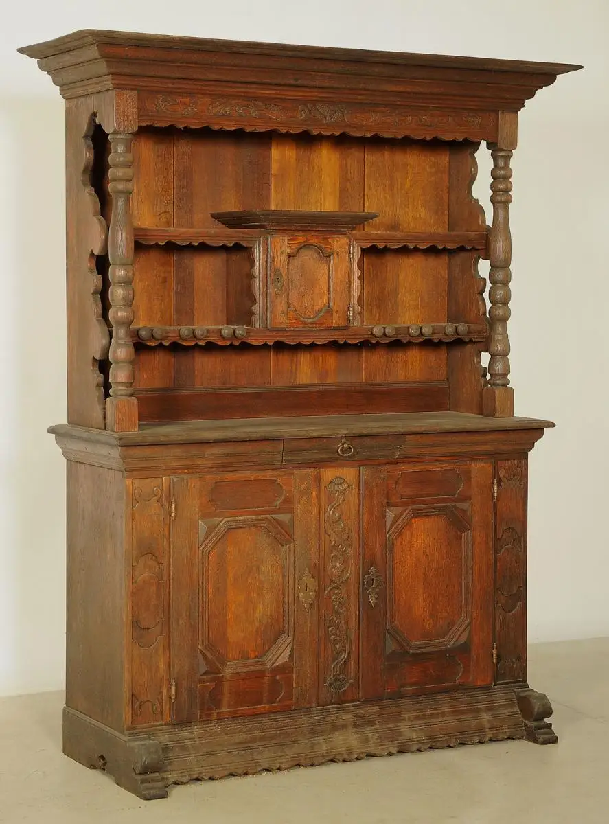 Rustikaler Kannenstock Schrank aus Eiche gefertigt um 1900 Antik Kolosseum 1