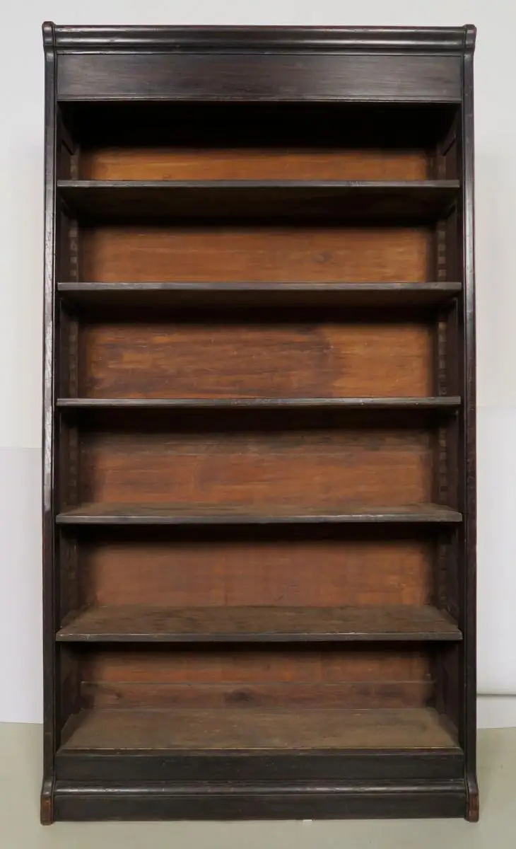 Dreiteilige Jugendstil Bücherwand / Bibliothekswand aus Eiche Antik Kolosseum 6