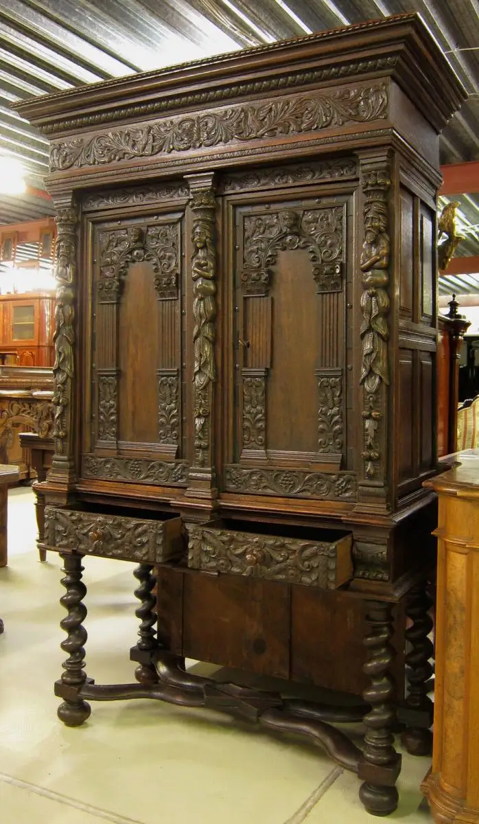 Original Danziger Barock Kabinettschrank aus Nussbaum Antik Kolosseum 3