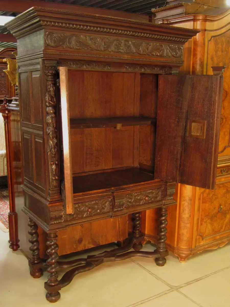 Original Danziger Barock Kabinettschrank aus Nussbaum Antik Kolosseum 4