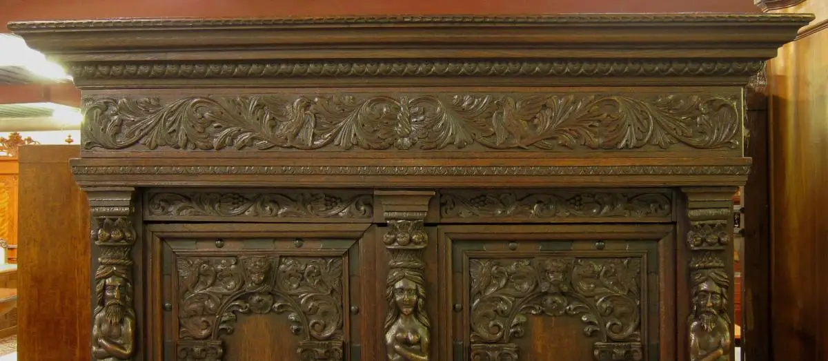 Original Danziger Barock Kabinettschrank aus Nussbaum Antik Kolosseum 7