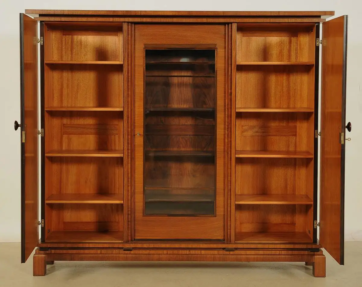 Unglaublicher, interessant getreppter Art Deco Bücherschrank Antik Kolosseum 2