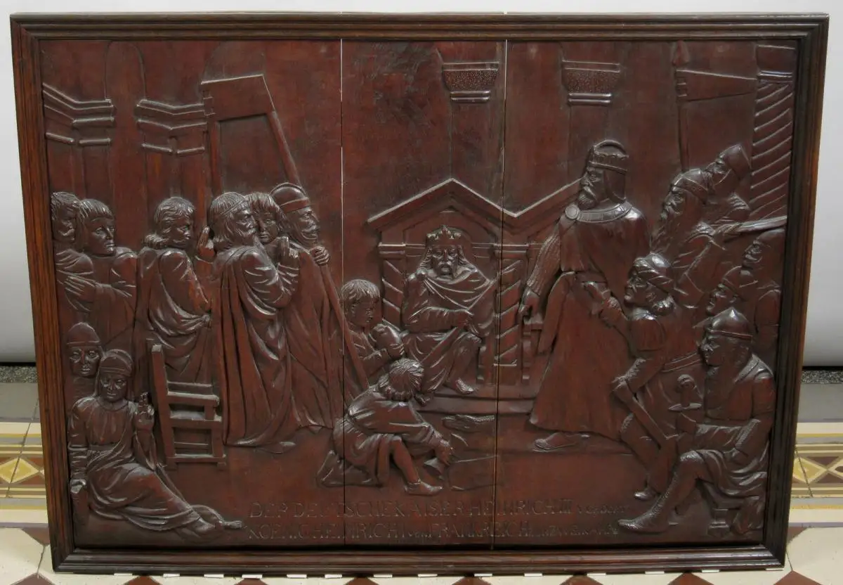 Original Barock Holz - Relief mit Krönungsszene gefertigt um 1740Antik Kolosseum 0