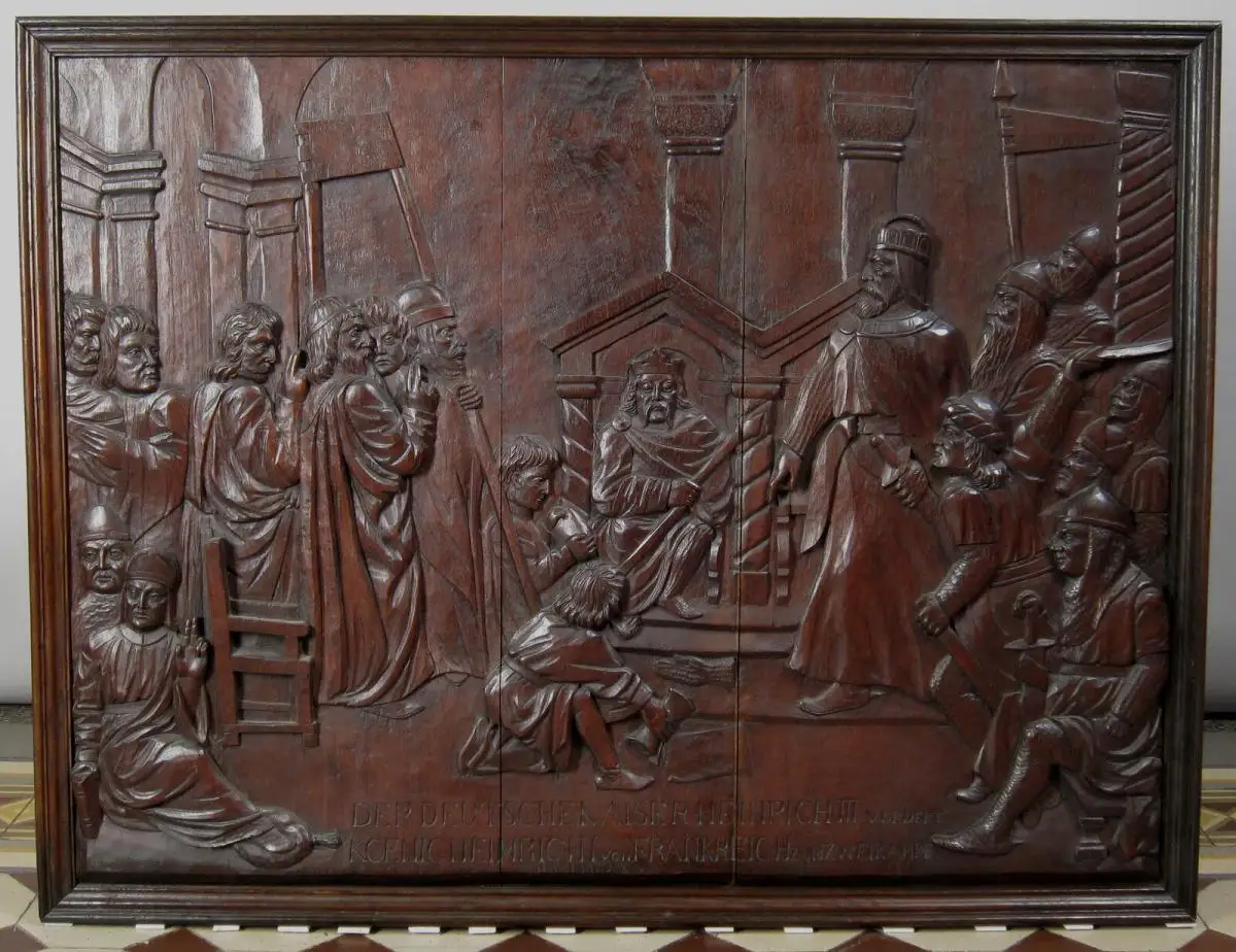 Original Barock Holz - Relief mit Krönungsszene gefertigt um 1740Antik Kolosseum 1