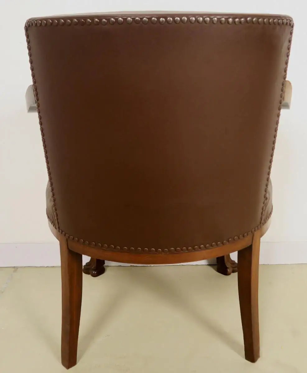 Neorenaissance Schreibtisch Sessel / Armlehner gefertigt um 1930 Antik Kolosseum 2