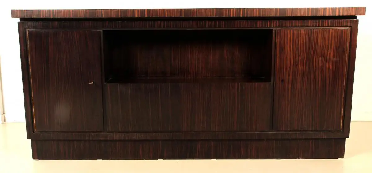 Schöner Freisteher Bauhaus Schreibtisch aus Makassar Antik Kolosseum 3