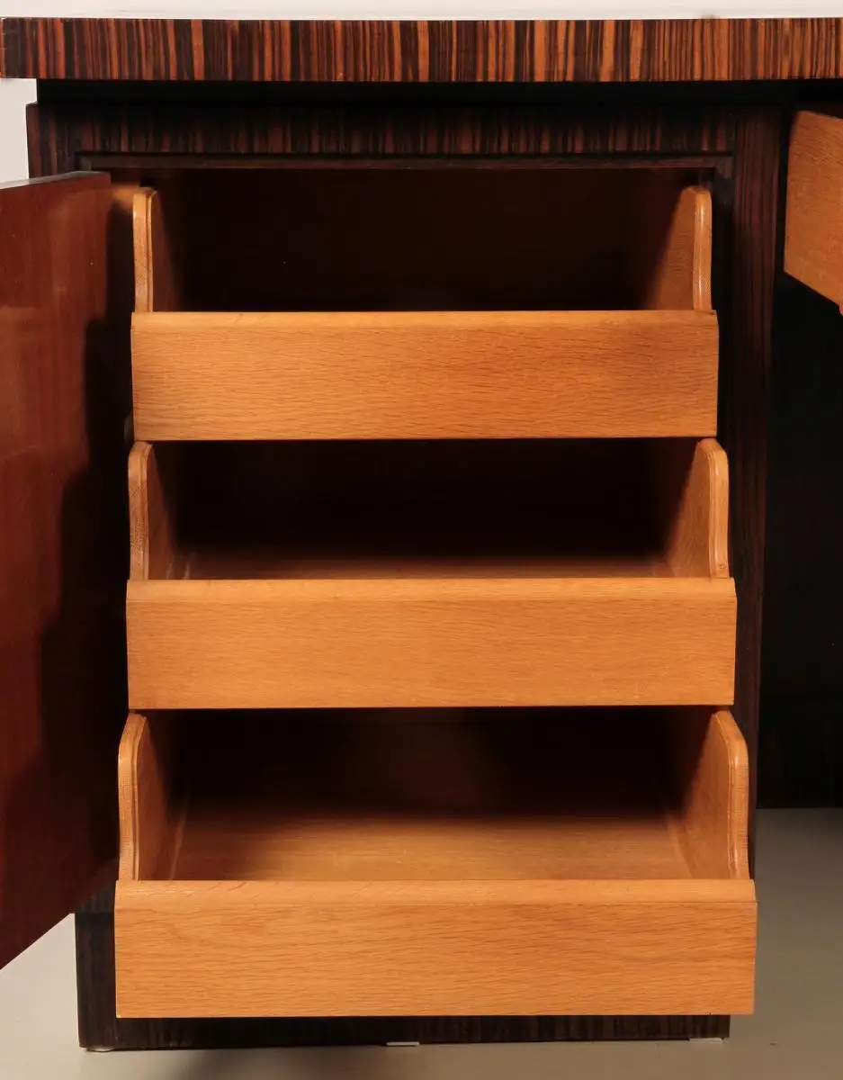 Schöner Freisteher Bauhaus Schreibtisch aus Makassar Antik Kolosseum 6